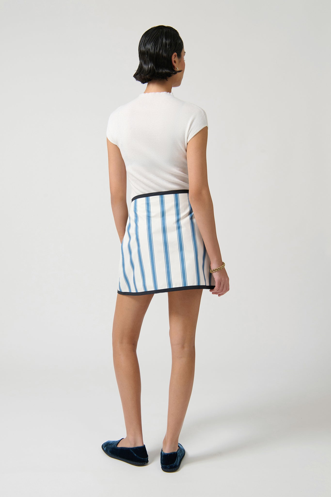 CONCHITA SKIRT - BLUE STRIPE