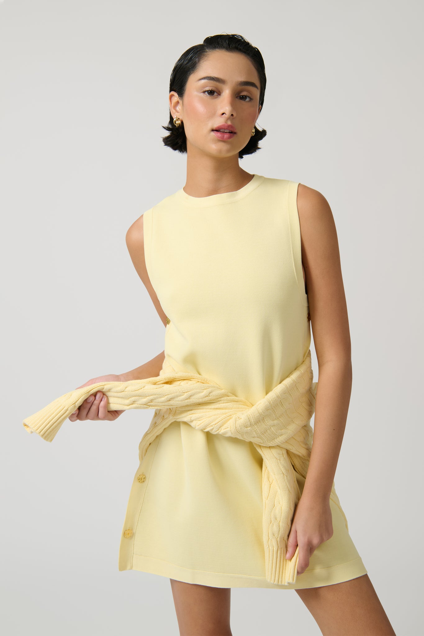 SELENA BUTTON TUNIC - BUTTER