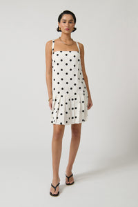 VERA DRESS - WHITE/BLACK